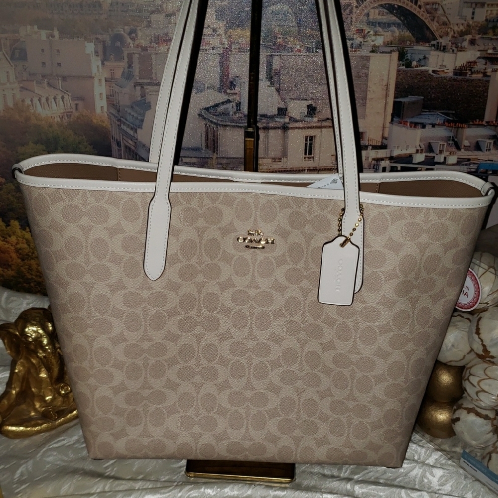 Coach 2pc Monogram Tote - Picture 2 of 15